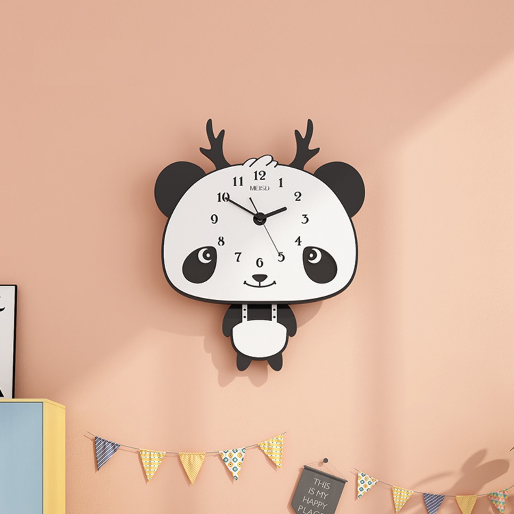 Đồng hồ treo tường hoạt hình dễ thương  ☘️KHÔNG CẦN KHOAN TƯỜNG ☘️Trang trí phòng ngủ☘️ Kèm pin và bộ kim thay thế ☘️