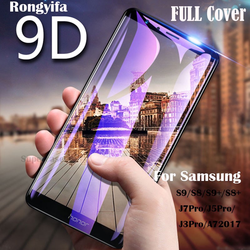 Kính cường lực 9D bảo vệ màn hình Samsung Galaxy S8 S9 Plus J7 J5 J3 Pro A7 A5 2017