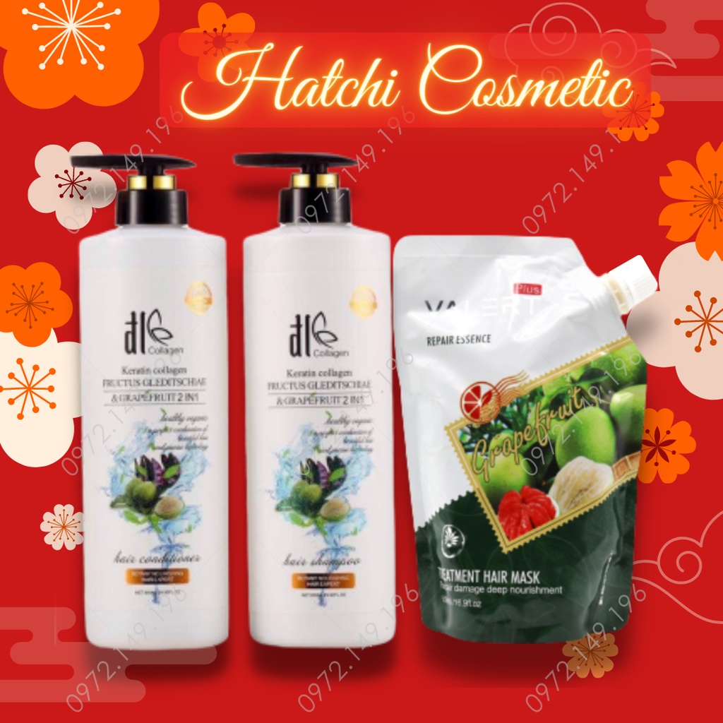 Combo Dầu Gội Xả + Hấp Bưởi Grapefruit Ngăn Ngừa Rụng Tóc - Bồ Kết Vỏ Bưởi Chính Hãng Công Ty