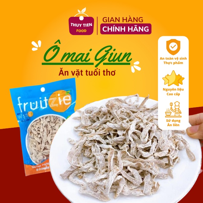 Ô mai giun Thái lan gói 50g THUY TIEN FOOD vị chua tự nhiên từ đu đủ 100% ùa về tuổi thơ nhâm nhi