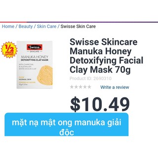 Mask thải độc chứa mật ong Manuka Swisse