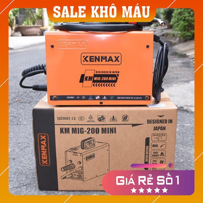 Máy Hàn Mig Không Dùng Khí Kenmax Mig 200 Mini Cuộn Dây 1kg + TẶNG KÈM 2 CUỘN DÂY