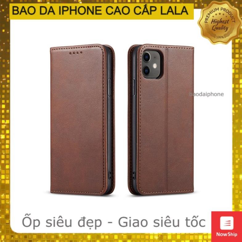 Bao da trơn iphone 12/12 Pro/12 Promax nắp gập dạng ví sạng trọng | BigBuy360 - bigbuy360.vn