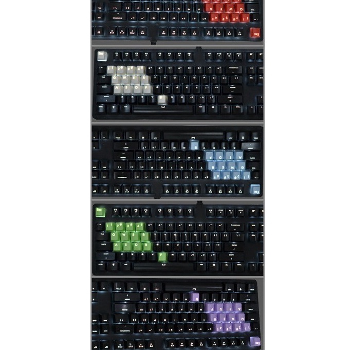 Set 14 Nút Bàn Phím Cơ OEM PBT Hai Màu Trong Suốt