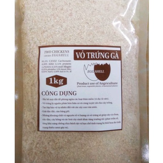 Túi 1kg Vỏ Trứng Gà Bổ Sung Canxi và Dưỡng Chất Cho Cây Trồng