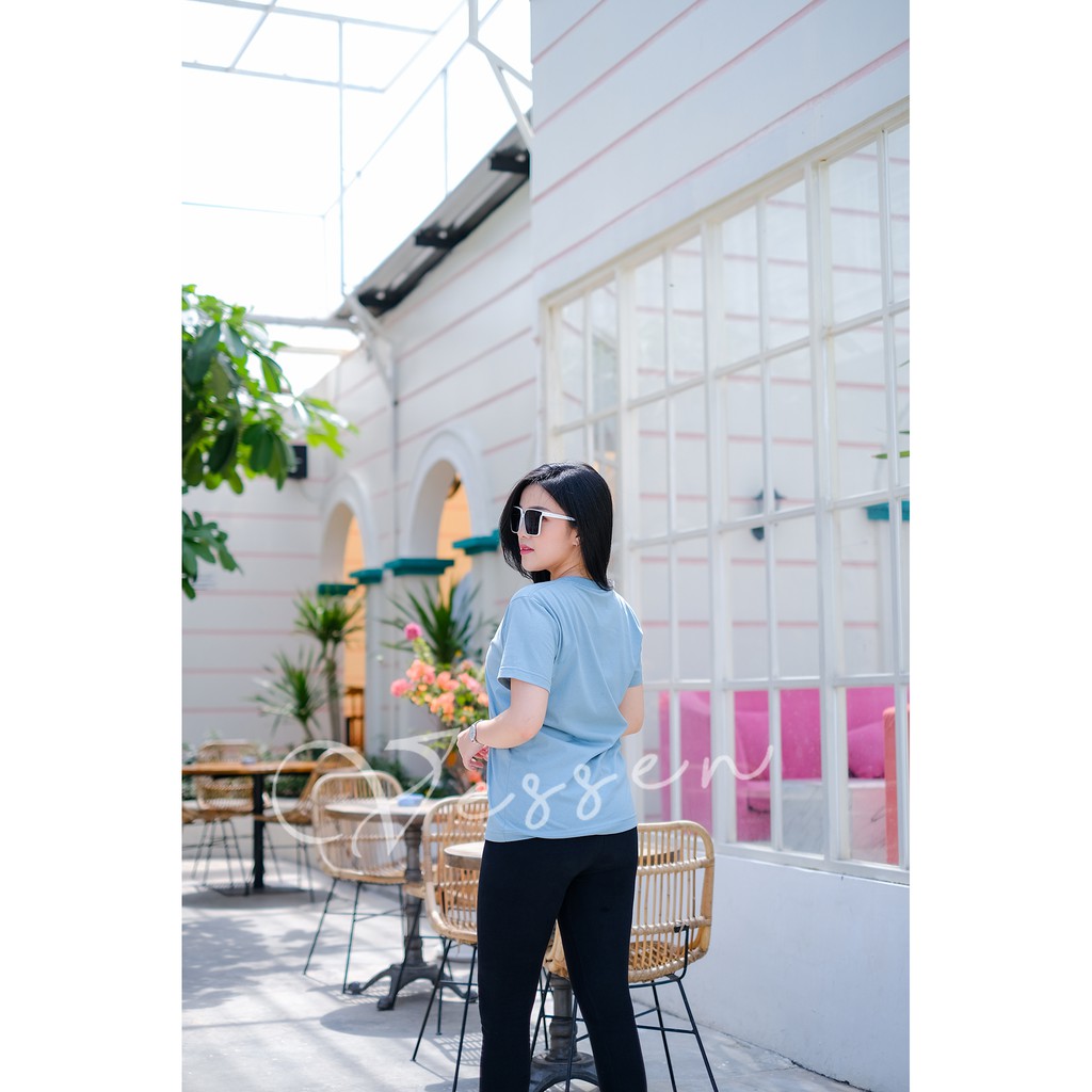 Kaosmurah - Áo Thun Màu PASTEL/Xanh Lá Bạc Hà Dáng Ngắn Phân Phối Chất Lượng Cao Cho Nữ
