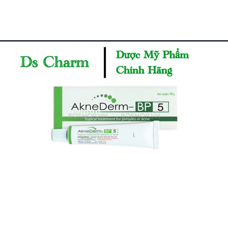 Bill Hỗ trợ mụn trứng cá sưng viêm,mụn mủ Aknederm BP5 Benzoyl Peroxide 10g