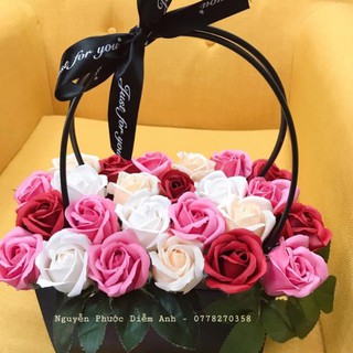 Giỏ hoa sáp thơm vĩnh cửu