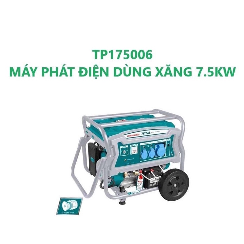 TOTAL MÁY PHÁT ĐIỆN DÙNG XĂNG 7.5 KW TP175006 (Cam kết Chính Hãng 100%)