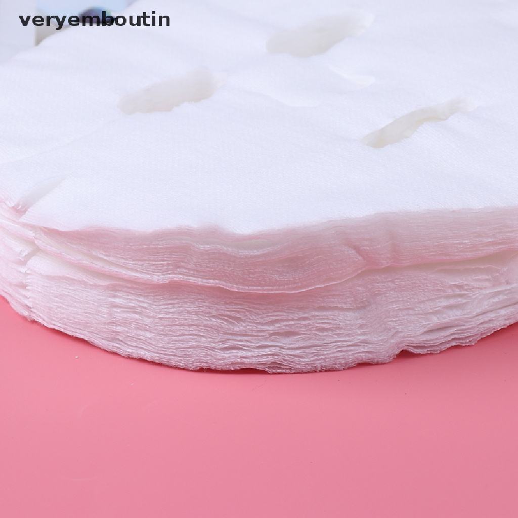 Bộ 100 Mặt Nạ Giấy Cotton Không Dệt Dùng Một Lần Tiện Dụng