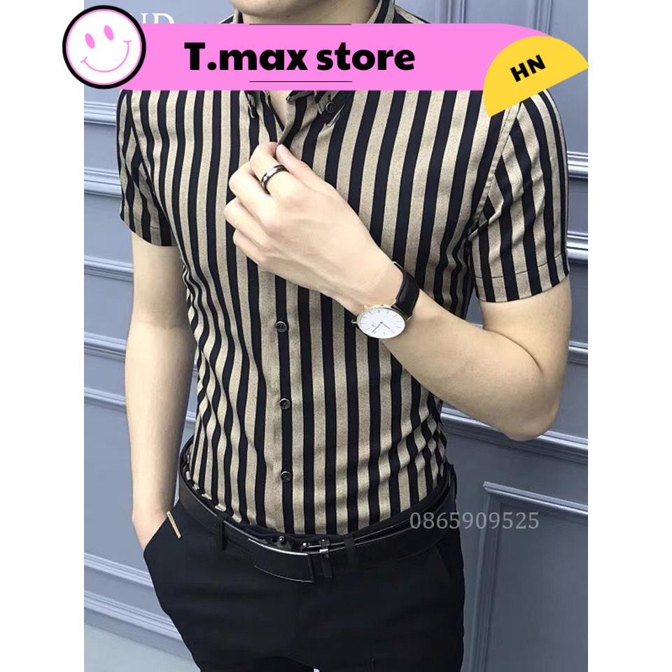 Áo Sơ Mi Kẻ 💖FREESHIP💖 Áo Sơ mi Công Sở họa tiết - Chất liệu lụa cotton cao cấp, chất vải mềm mịn, dáng slimfit trẻ đẹp