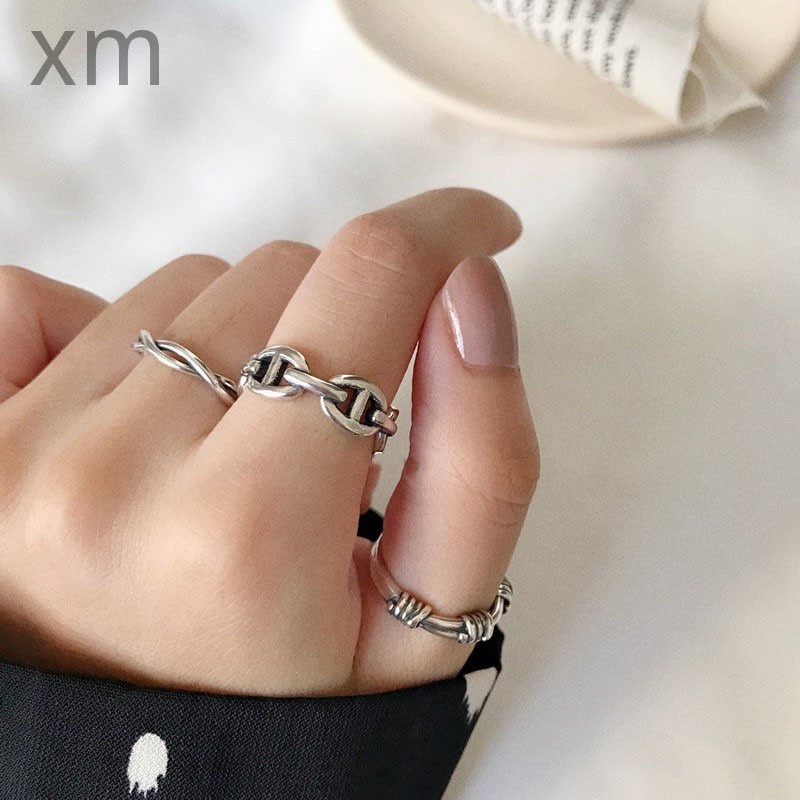 (MớI) Nhẫn HợP Kim DạNg Hở KiểU DáNg Retro