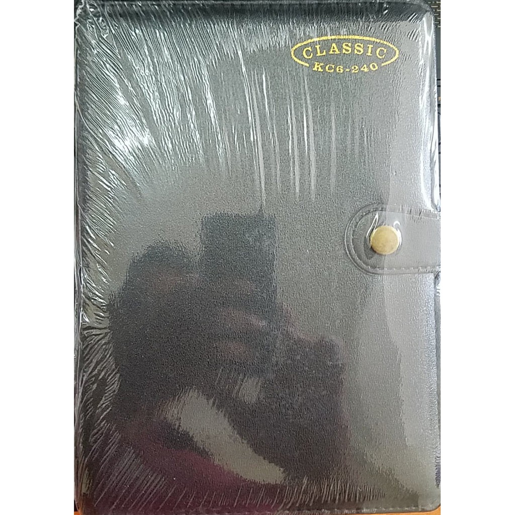 Sổ Bìa Da mềm CLassic KC6 nút bấm Hải Tiến 240 trang  Mã 4757, sổ khuy bấm, cài bấm kẻ ngang bấm cúc đen đỏ nâu