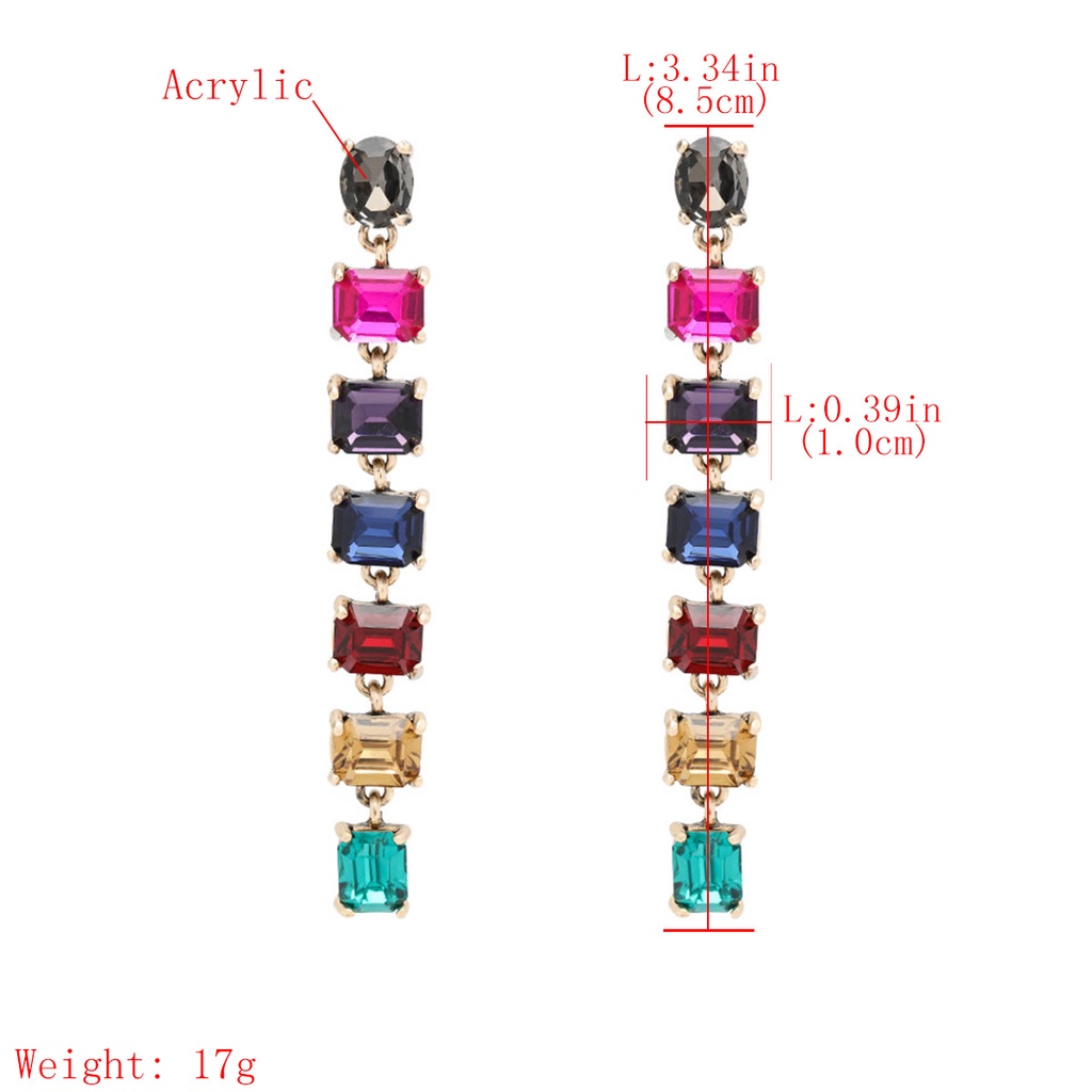 Khuyên tai Pinkdudu PD846 dáng dài bằng acrylic phong cách boho thời trang cho nữ