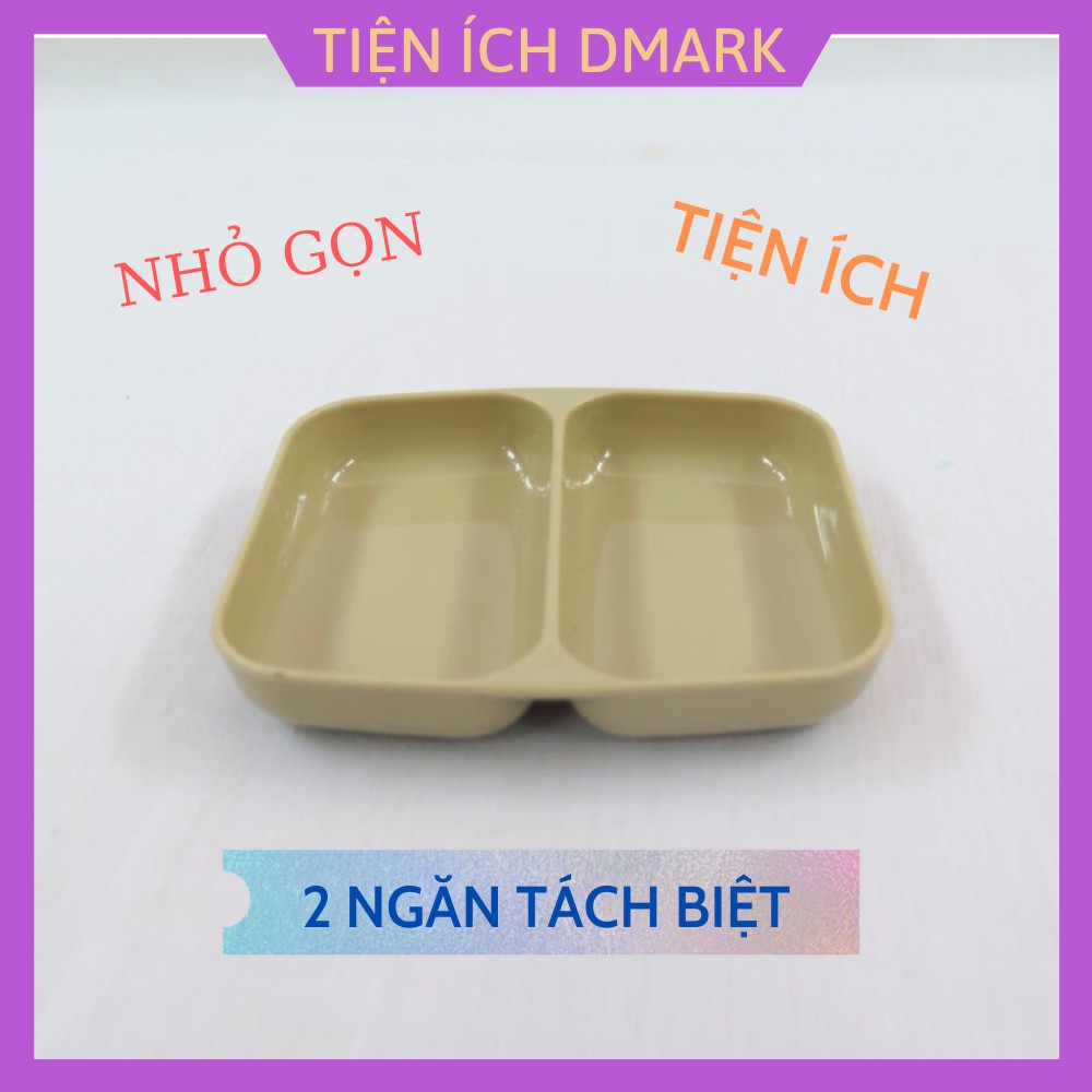 bát nước chấm 2 ngăn tách biệt nhựa Việt Nhật cao cấp