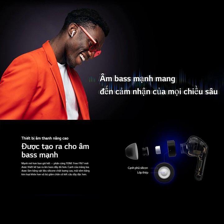Tai nghe không dây bluetooth LG Tone Free HBS - FN7