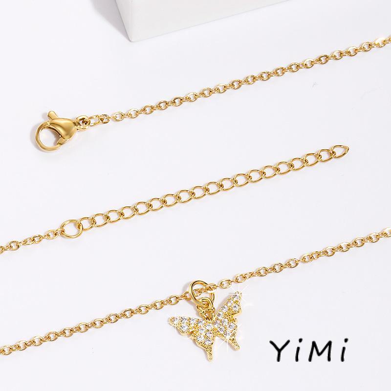 Vòng cổ Mặt Hình Bươm Bướm Nhiều Lớp Sang Trọng Cho Nữ