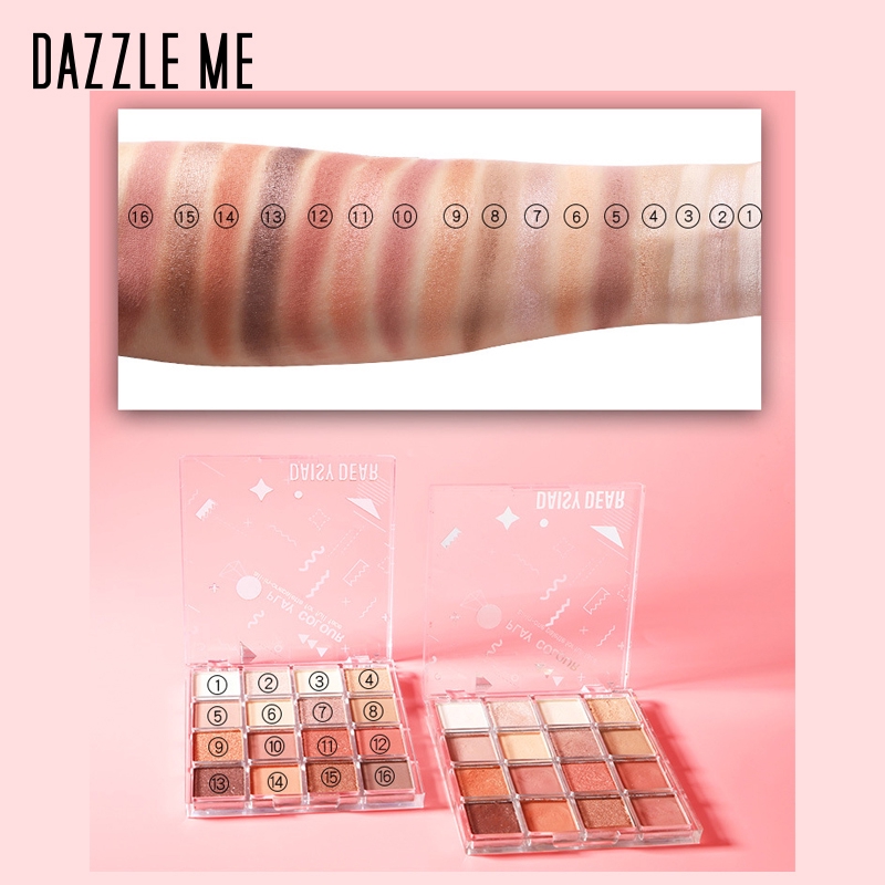 Bảng Phấn Mắt Dazzle Me 16 Màu Lì Và Nhũ Lấp Lánh Lâu Trôi Chống Thấm Nước Thời Trang 24g | BigBuy360 - bigbuy360.vn