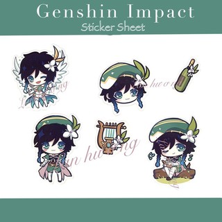 Set sticker nhãn dán venti Genshin impact