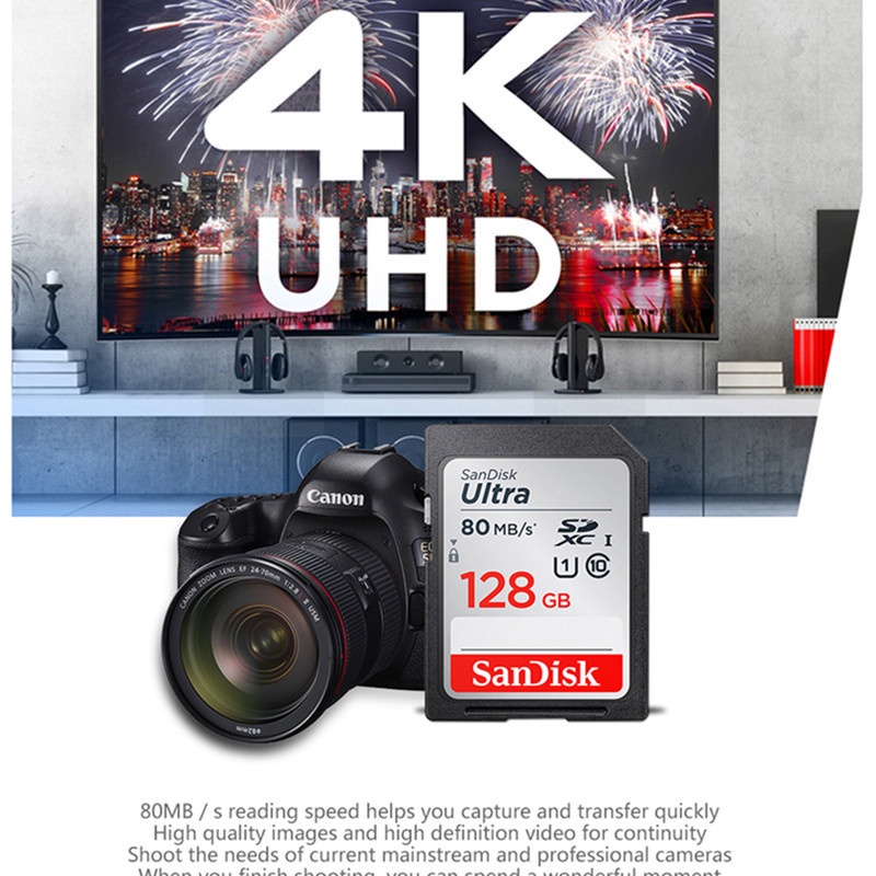 Ultra 16gb 32gb 64gb 128gb class 10 bộ nhớ sd thẻ flash sd cho máy ảnh