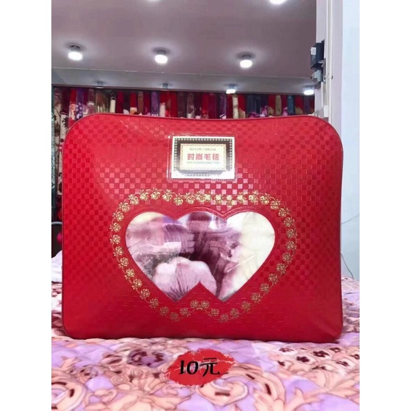 Chăn lông tuyết Hàn Quốc dày đẹp, chăn đắp mùa đông kích thước 2mx2m3 nặng 4kg kèm túi đựng sang trọng