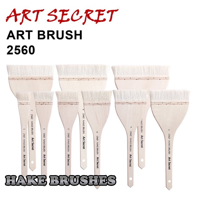 Cọ Mảng Art Secret lông dê thân gỗ cán dài