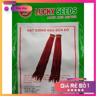 Hạt giống đậu đũa đỏ ( NGON GIÒN DỄ ĂN)- 3gr LUCKY.VN