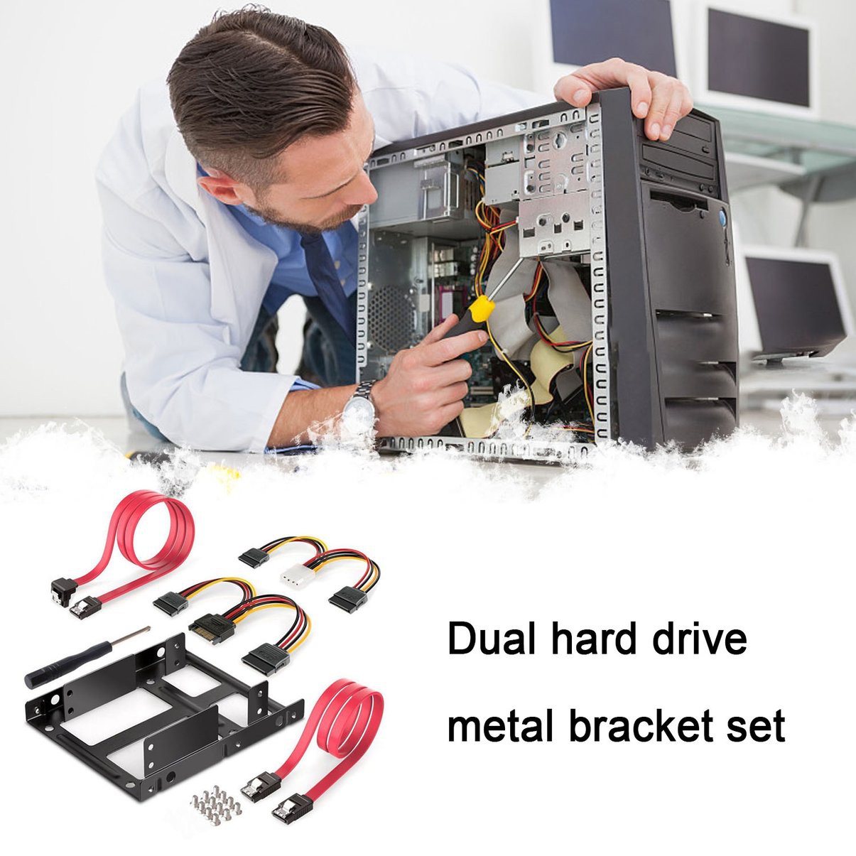 Set 2 Khay Đựng Ổ Cứng Trong 2.5 Inch Ssd Sang 3.5 Inch | BigBuy360 - bigbuy360.vn