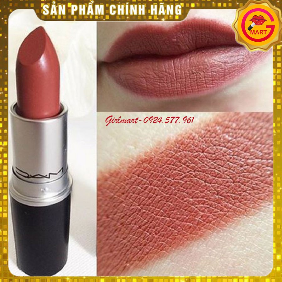 [CHÍNH HÃNG] Son Mac Mocha 813 Satin - Màu cam đất thời thượng