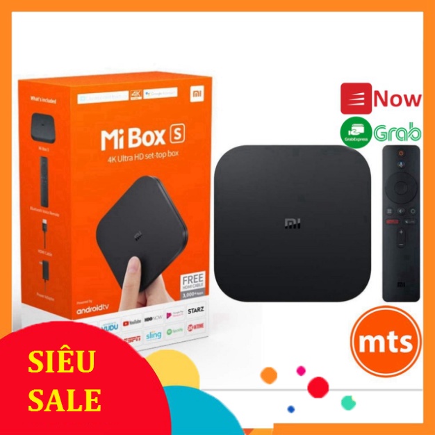SĂN SALE NÀO Tivi Box Xiaomi box S 4K SX 2020 Bản nước ngoài Tiếng Việt tìm tòi Giọng Nói SĂN SALE NÀO