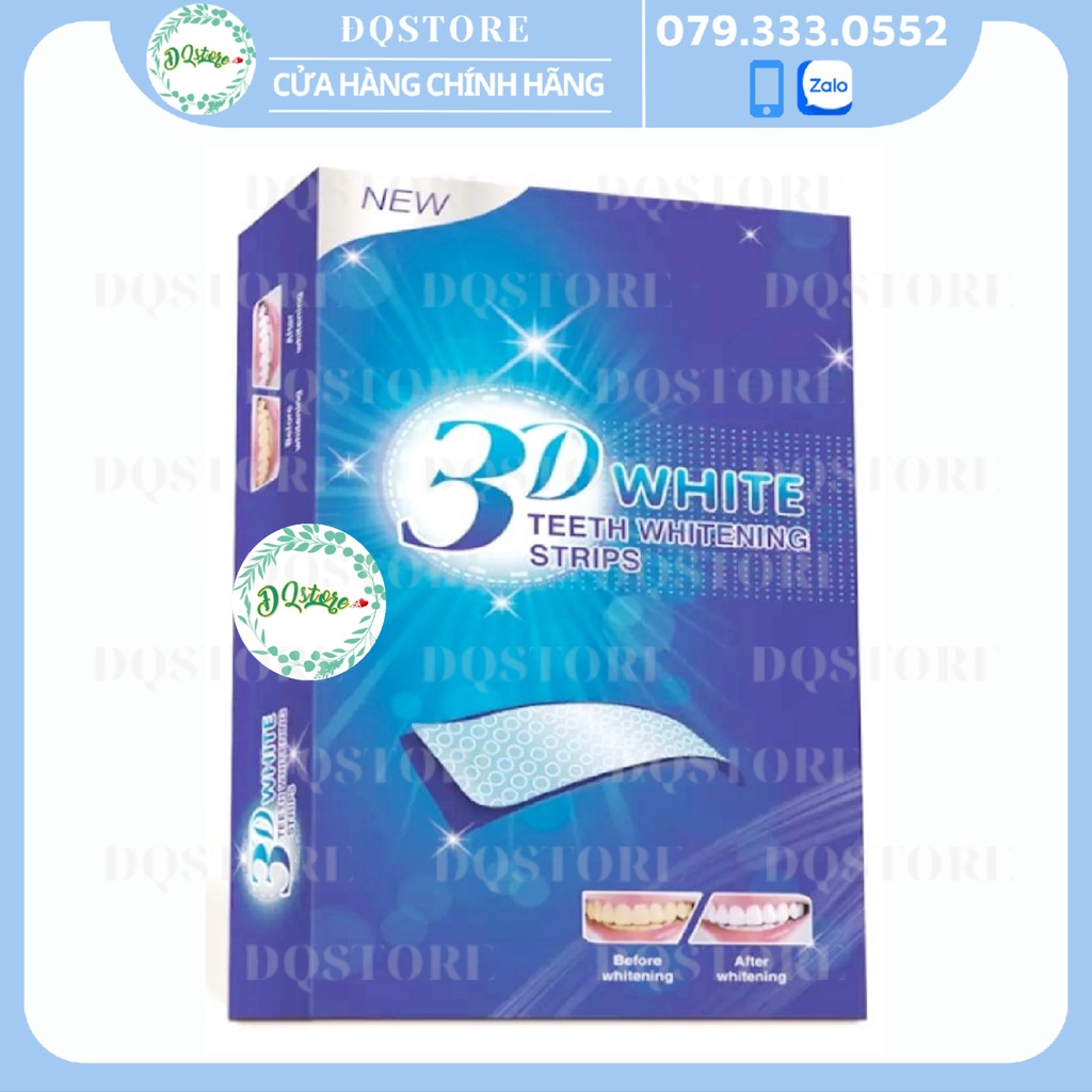 Miếng dán 3D White Teeth Whitening Strips làm trắng răng an toàn và chất lượng