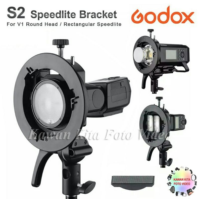 Ngàm Gắn Godox S2 Cho Godox V1 Ad200 Ad400 Tt600 Tt685 V850 V860-2X Tt350 / V350