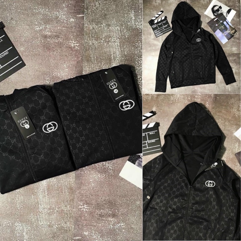 Áo khoác chống nắng GUCCI cho nam có nón đội tay dài