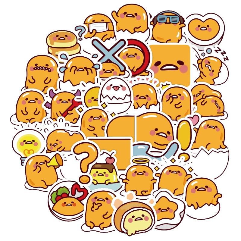 Stickers/ Hình dán GUDETAMA- Trứng lười (set 10-60 stickers, randoms)