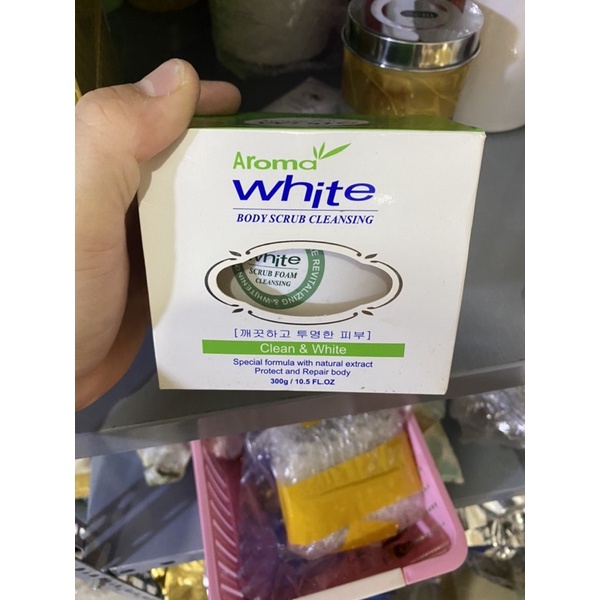 Kem sữa tắm cát trắng aroma white hũ 300g