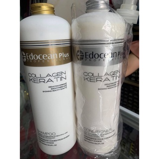 Cặp dầu gội xả COLLAGEN KERATIN EDOCEAN PLUS 1000ml x2