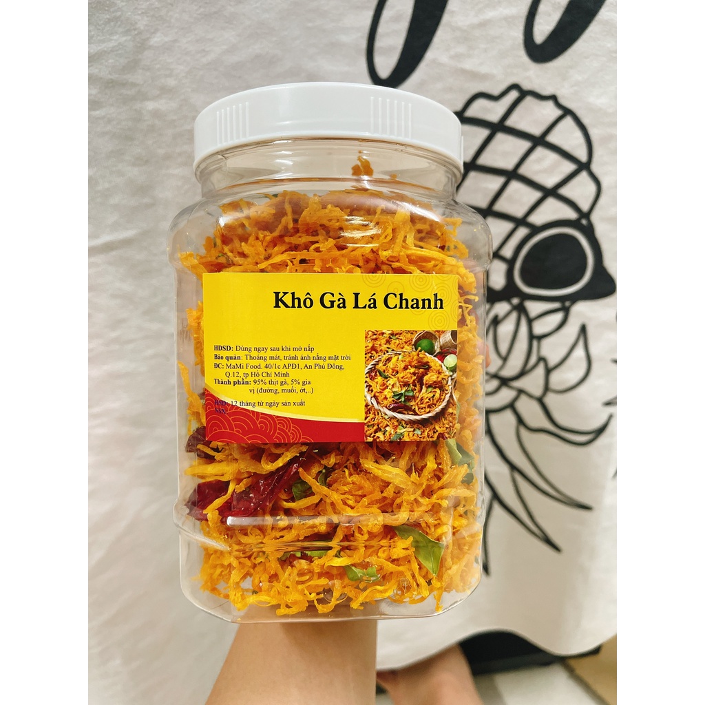 500g Khô gà xé lá chanh loại ngon MamiFood