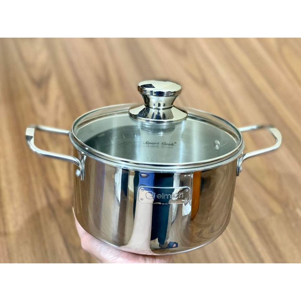 Nồi Elmich inox 304 đáy liền nguyên khối 18cm