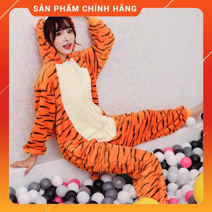 Bộ Đồ Thú Hổ Cam ❤️ FREESHIP ❤️ Bộ đồ hình thú Hổ cam Người Lớn - Hàng Cao Cấp