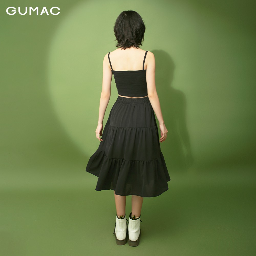 Chân váy nữ nhún 3 tầng GUMAC đủ màu đủ size, phong cách Hàn Quốc năng động, trẻ trung VB189 | BigBuy360 - bigbuy360.vn