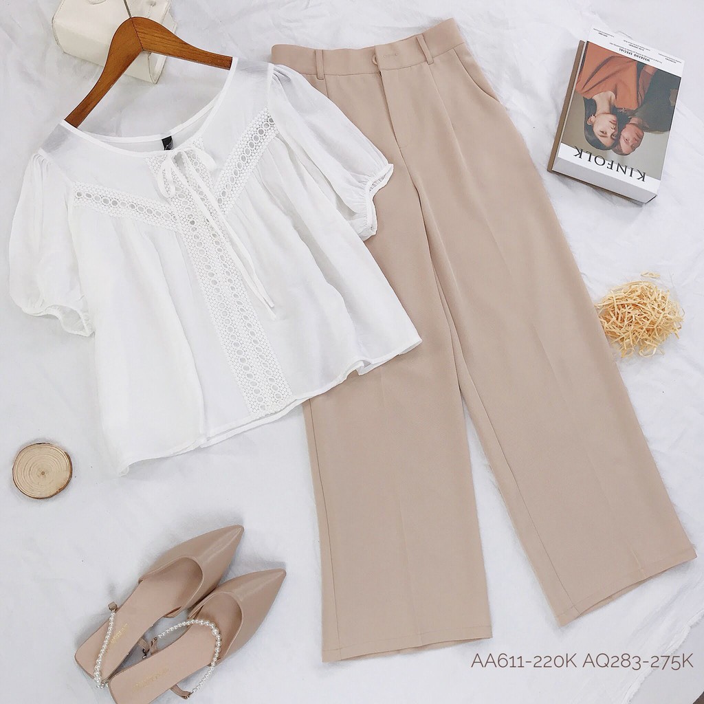 Quần tây nữ ống suông dài_Nhienvintage AQ283