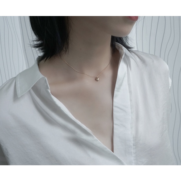 RẺ VÔ ĐỊCH  DÂY CHUYỀN TRÁI TIM TRÒN DỄ THƯƠNG PHONG CÁCH HÀN QUỐC