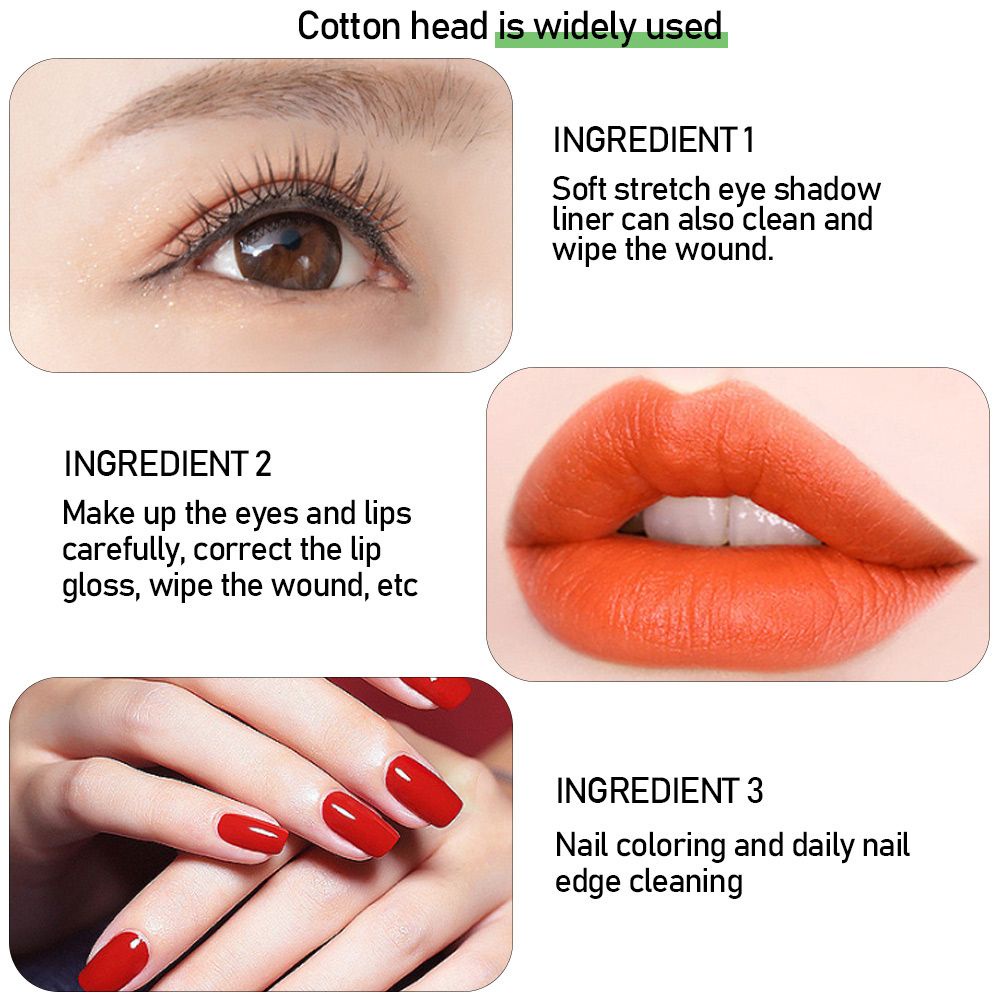 [Hàng mới về] Set 100/300 tăm bông siêu nhỏ dùng một lần chuyên dụng cho tẩy trang