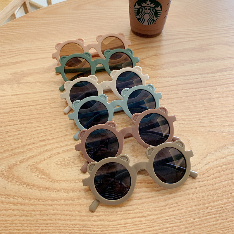 Kính Mát Gọng Hình Gấu Đáng Yêu Chống Tia UV400 Cho Bé