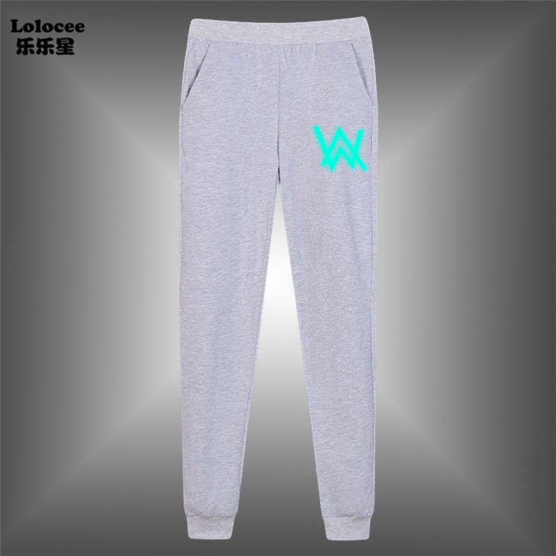 Quần Jogger Cotton In Logo Alan Walker Cổ Điển Cho Nam