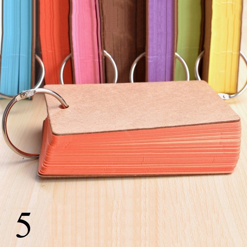 Set 50 Tấm Giấy Ghi Chú Dạng Lật Có Vòng Giữ Dành Cho Học Sinh