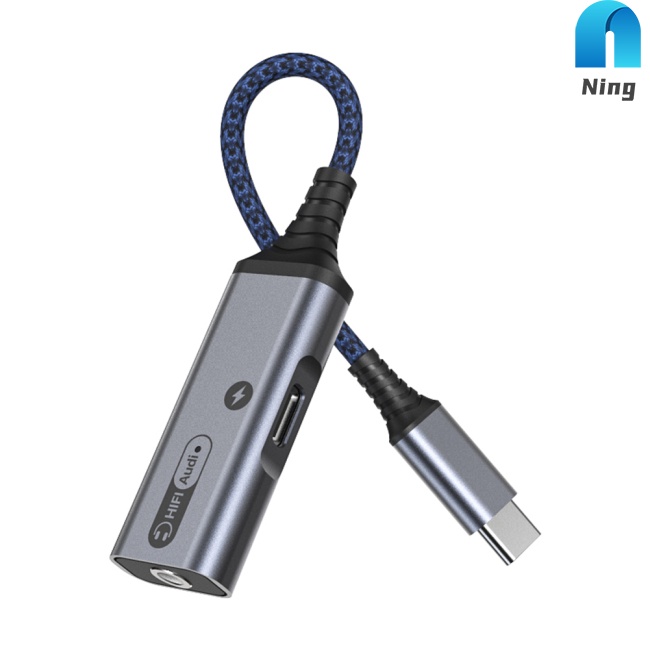 Giắc Chuyển Đổi Từ Usb Type-c Sang Type-c + Tai Nghe 3.5mm