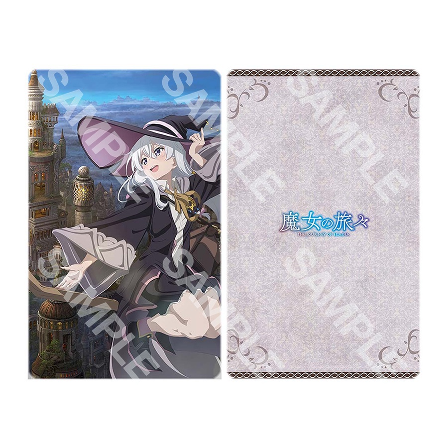 Ảnh card bo góc in hình HÀNH TRÌNH CỦA ELAINA Majo No Tabitabi thẻ bo viền 5*8cm