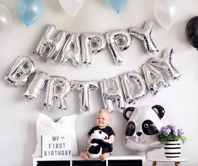 Set bóng chữ Happy Birthday trang trí sinh nhật