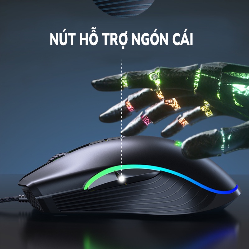 Chuột máy tính gaming có dây ONIKUMA led RGB LUVIBA CO02